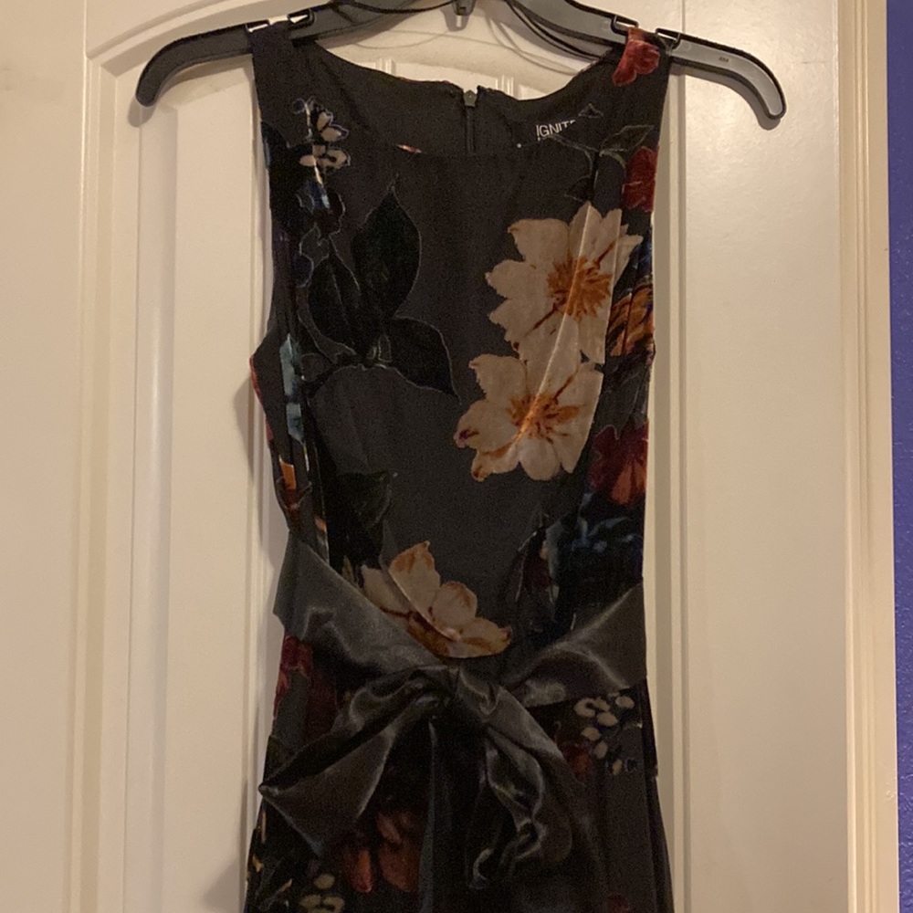 Floral Velvet Formal Gown